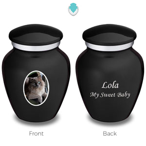 Keepsake Pet Embrace Black Portrait Cremation Urn