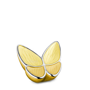 Keepsake Wings of Hope Butterfly Pearl Yellow Cremation Urn