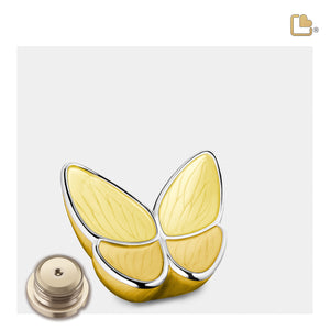 Keepsake Wings of Hope Butterfly Pearl Yellow Cremation Urn