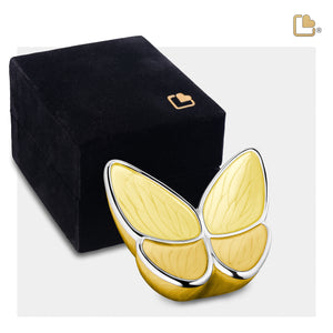 Keepsake Wings of Hope Butterfly Pearl Yellow Cremation Urn