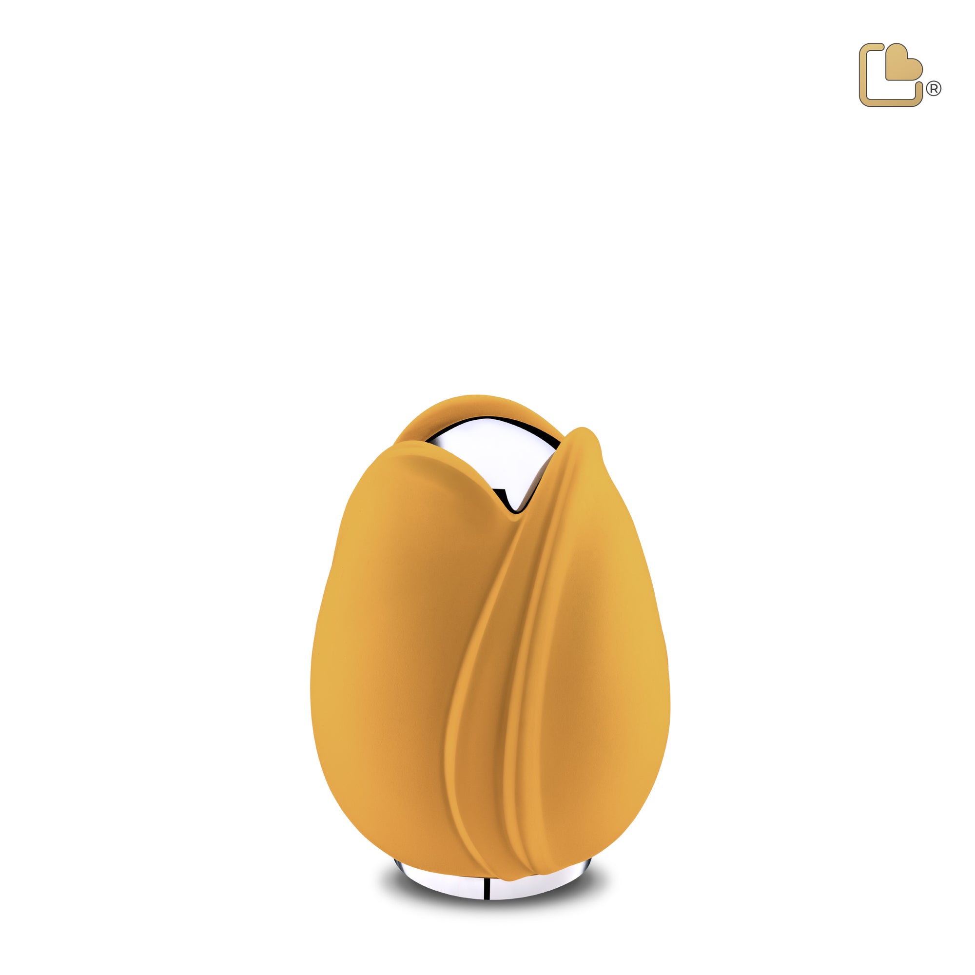 Tulipª Keepsake Urn Yellow & Polished Silver