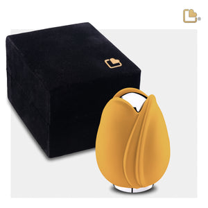 Tulipª Keepsake Urn Yellow & Polished Silver