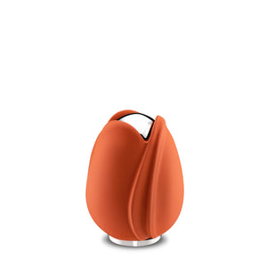 Tulipª Keepsake Urn Orange & Polished Silver