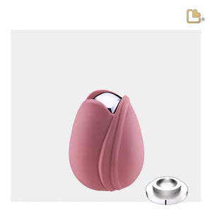 Tulipª Keepsake Urn Pink & Polished Silver