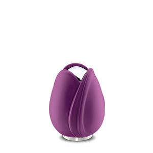 Tulipª Keepsake Urn Purple & Polished Silver