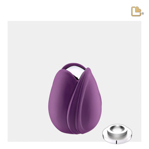 Tulipª Keepsake Urn Purple & Polished Silver