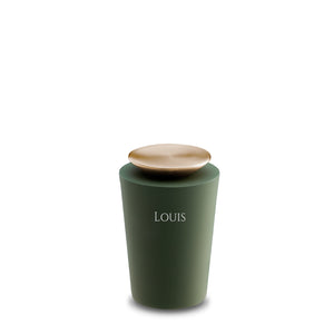 Crescent™ Tall Keepsake Urn Sage Green & Brushed Gold