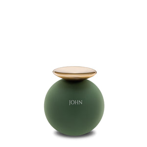 Crescent™ Sphere Keepsake Urn Sage Green & Brushed Gold