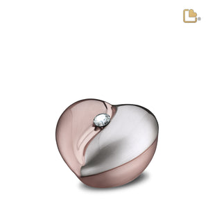 HeartFelt™ Keepsake Urn Brushed RoseGold With Crystal