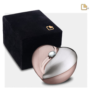 HeartFelt™ Keepsake Urn Brushed RoseGold With Crystal