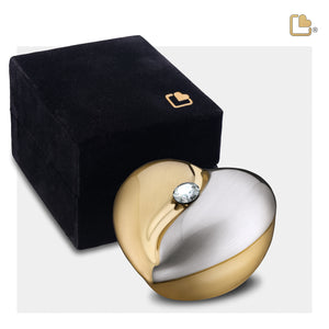 HeartFelt™ Keepsake Urn Brushed Gold With Crystal