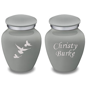 Keepsake Embrace Slate Grey Doves Cremation Urn