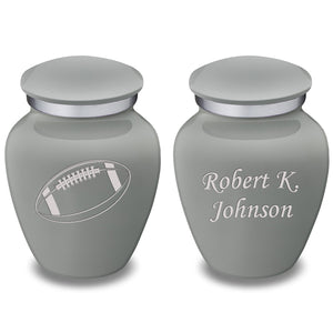 Keepsake Embrace Slate Grey Football Cremation Urn