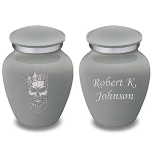 Keepsake Embrace Slate Grey Skull Cremation Urn