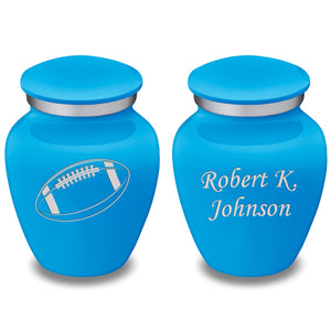 Keepsake Embrace Racing Blue Football Cremation Urn