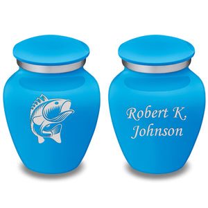 Keepsake Embrace Racing Blue Fish Cremation Urn