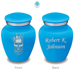 Keepsake Embrace Racing Blue Skull Cremation Urn