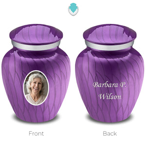 Keepsake Embrace Pearl Purple Portrait Cremation Urn