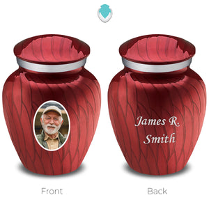 Keepsake Embrace Pearl Candy Red Portrait Cremation Urn