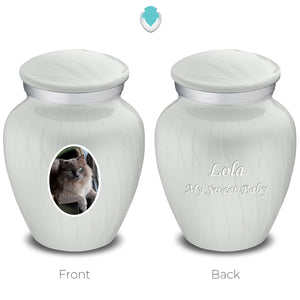 Keepsake Pet Embrace White Portrait Cremation Urn