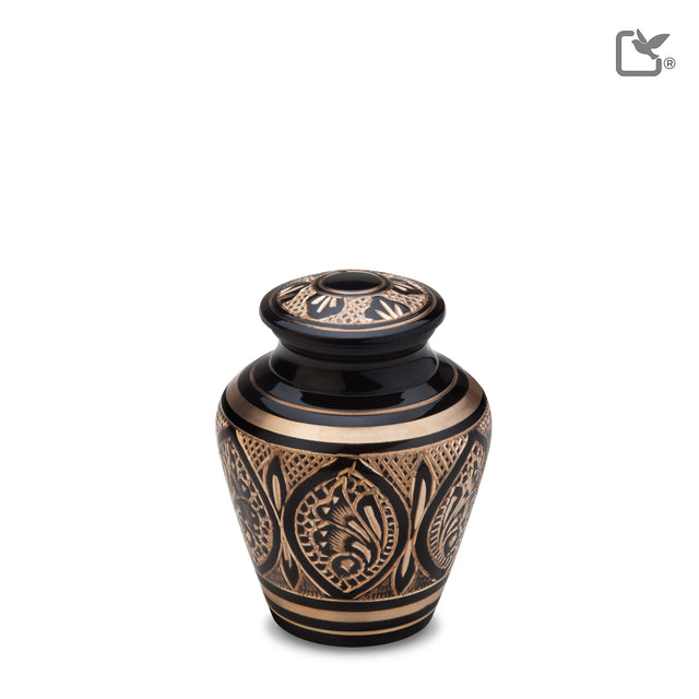 Keepsake Black & Gold Cremation Urn - COMFORT™ by LoveUrns®