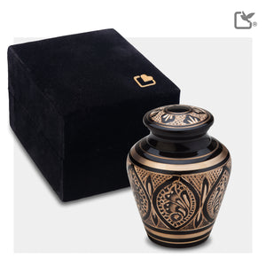 Keepsake Black & Gold Cremation Urn - COMFORT™ by LoveUrns®