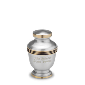 Keepsake Elegant Pewter Cremation Urn - COMFORT™ by LoveUrns®