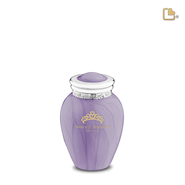 Keepsake Blessing Pearl Lavender Cremation Urn