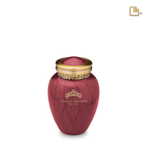 Blessingª Keepsake Urn Pearl Crimson & Brushed Gold