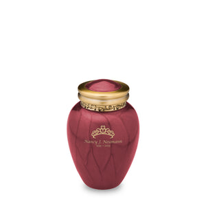 Blessingª Keepsake Urn Pearl Crimson & Brushed Gold