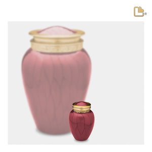 Blessingª Keepsake Urn Pearl Crimson & Brushed Gold