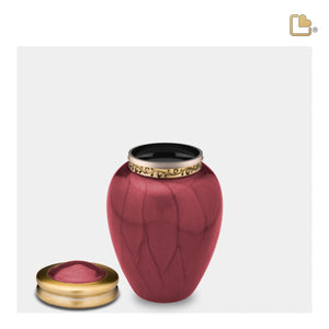 Blessingª Keepsake Urn Pearl Crimson & Brushed Gold