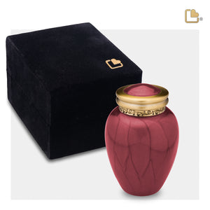 Blessingª Keepsake Urn Pearl Crimson & Brushed Gold