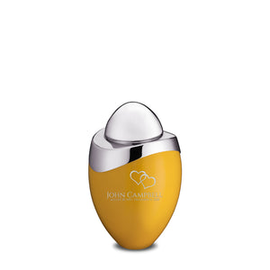 Amore Keepsake Urn Yellow & Polished Silver