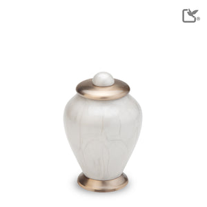 Keepsake Tall Simplicity Pearl Cremation Urn - COMFORT™ by LoveUrns®