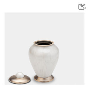 Keepsake Tall Simplicity Pearl Cremation Urn - COMFORT™ by LoveUrns®