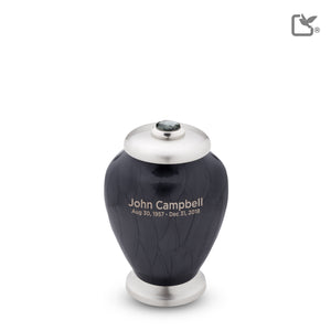 Keepsake Tall Simplicity Midnight Pearl Cremation Urn - COMFORT by LoveUrns