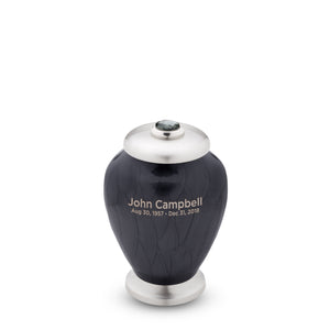 Keepsake Tall Simplicity Midnight Pearl Cremation Urn - COMFORT by LoveUrns