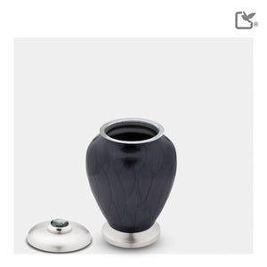 Keepsake Tall Simplicity Midnight Pearl Cremation Urn - COMFORT™ by LoveUrns®