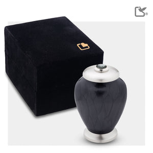 Keepsake Tall Simplicity Midnight Pearl Cremation Urn - COMFORT by LoveUrns