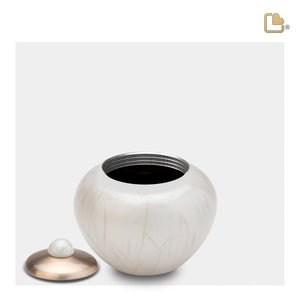 Keepsake Round Simplicity Pearl Cremation Urn