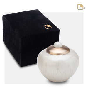 Keepsake Round Simplicity Pearl Cremation Urn