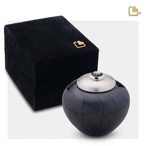 Keepsake Round Simplicity Midnight Pearl Cremation Urn