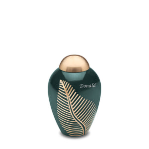 Keepsake Emerald Leaf Cremation Urn - COMFORT™ by LoveUrns®