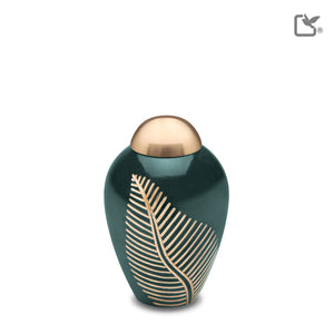 Keepsake Emerald Leaf Cremation Urn - COMFORT™ by LoveUrns®