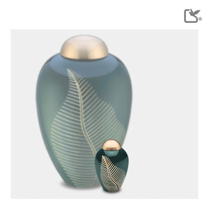 Keepsake Emerald Leaf Cremation Urn - COMFORT™ by LoveUrns®