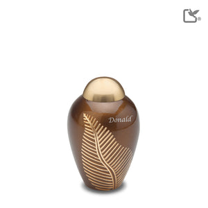 Keepsake Bronze Leaf Cremation Urn - COMFORT™ by LoveUrns®