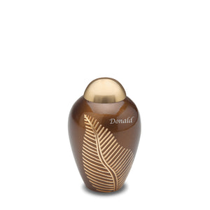 Keepsake Bronze Leaf Cremation Urn - COMFORT™ by LoveUrns®