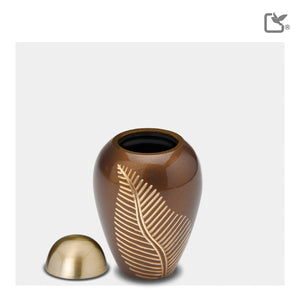 Keepsake Bronze Leaf Cremation Urn - COMFORT™ by LoveUrns®