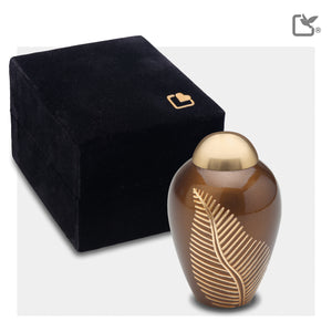 Keepsake Bronze Leaf Cremation Urn - COMFORT™ by LoveUrns®